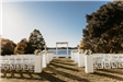 Outdoor wedding ceremony set up in front of water
