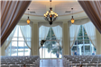 Altar view of an indoor wedding set up