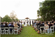Outdoor wedding ceremony in front of the lake
