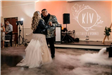Bride and groom dancing