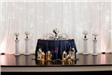 Table décor with Mr. and Mrs. signs