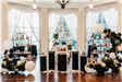 Indoor décor with balloon arches