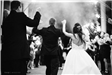 Bride and groom at sparkler exit